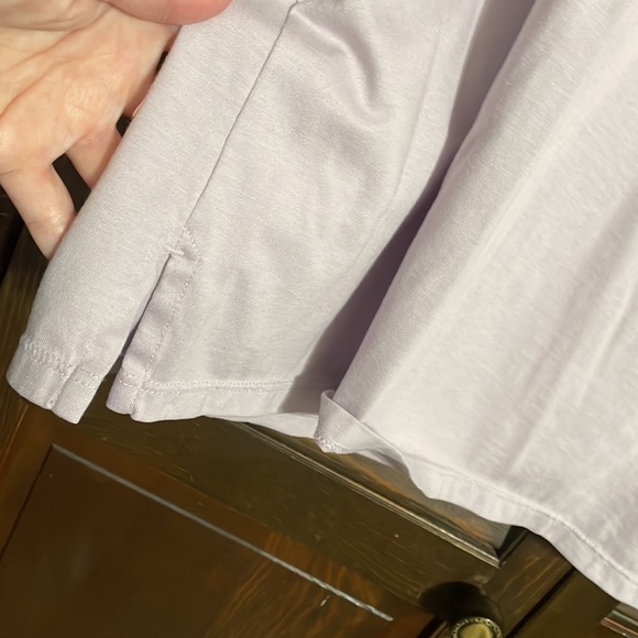 Lands End lilac cotton tunic 3/4 sleeves large L 14/16 excellent condition - Picture 4 of 6
